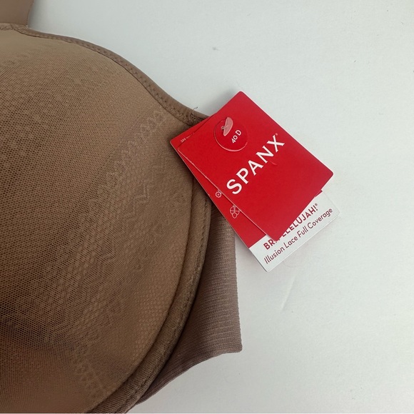 Spanx NWT Bra-llelujah! Illusion Lace Full Coverage Bra in Vintage Rose Size 40D - Picture 8 of 15